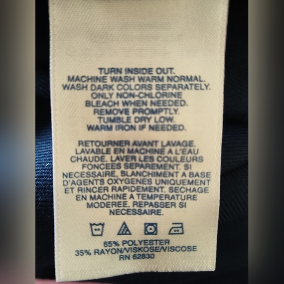 Lands End Vintage look retro Womens Plus Navy Blue Mini Skirt EUC Size 16 - Picture 4 of 4